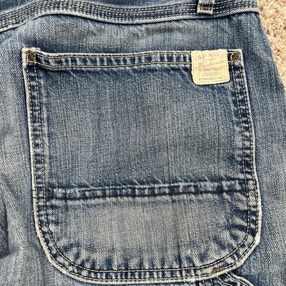 VTG Old Navy Worker's Carpenter Baggy Relaxed Straight Jeans Mens 36x32 Blue Y2K